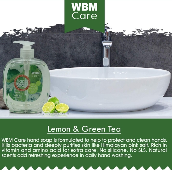3 Bottles of WBM Care Lemon & Green Tea Hand Soap - Picture 6 of 9